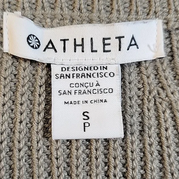 Athleta Escapade Mock Neck Sweater Jacket Bluff Grey Size S #982829 - Picture 9 of 12